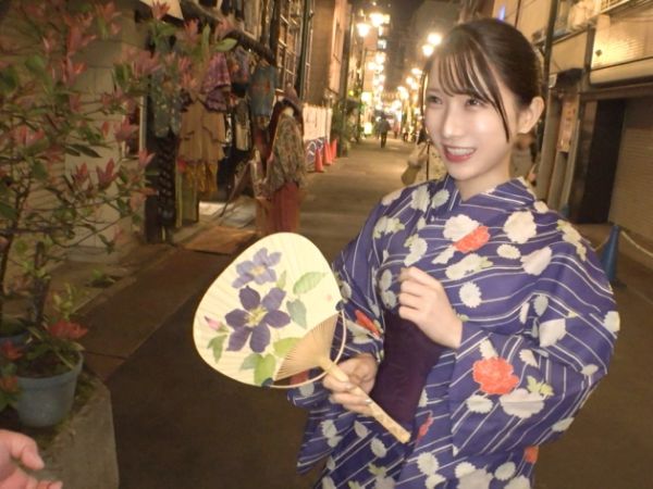 【浴衣美人の夜這い】『ダメ…彼氏が…』夏祭りの夜、置き去りにされた浴衣娘をホテルに誘い込み！美乳を露わにした和装美女と禁断の浮気エッチ♡